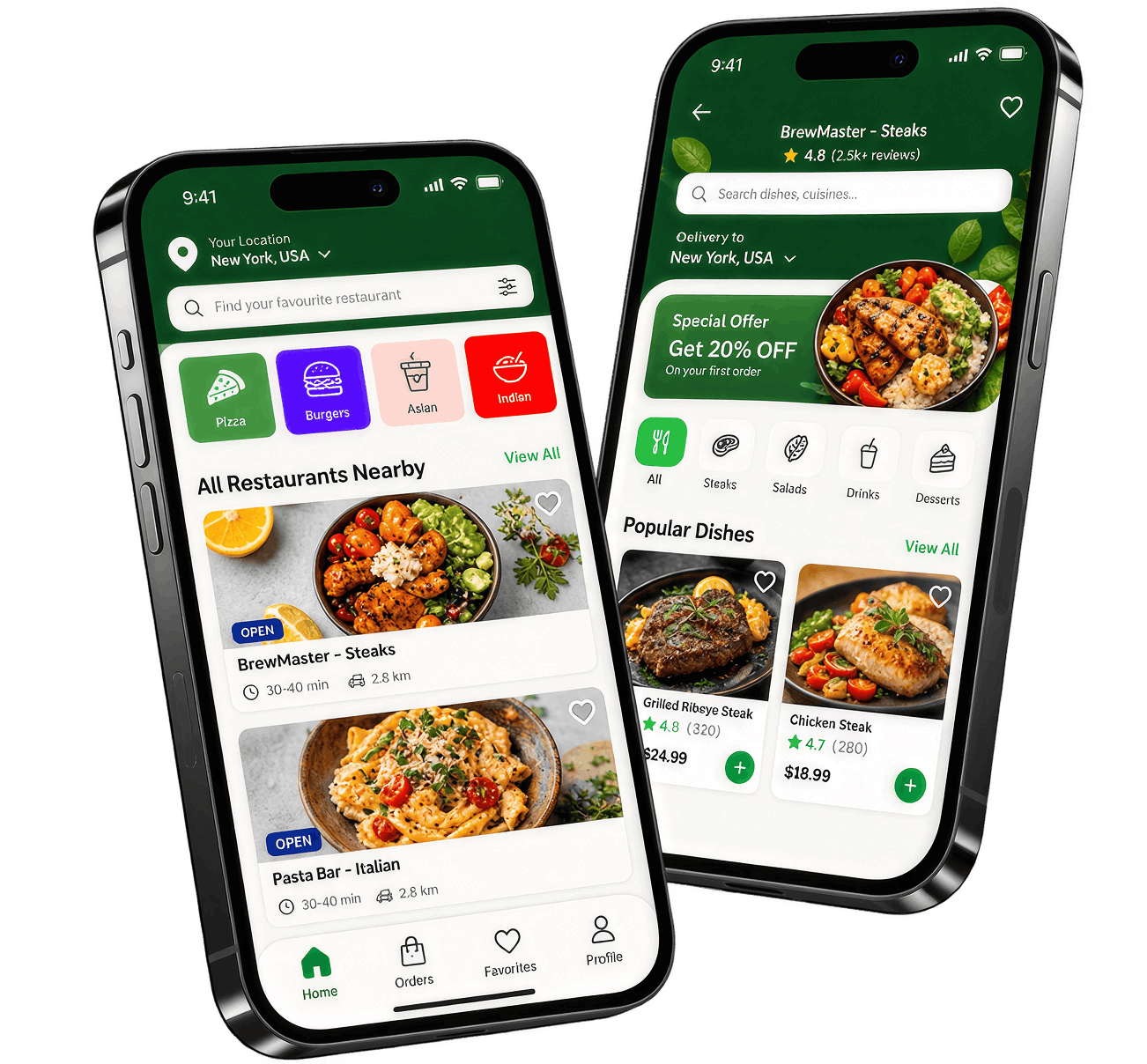 Bites & Beyond App mobile interface