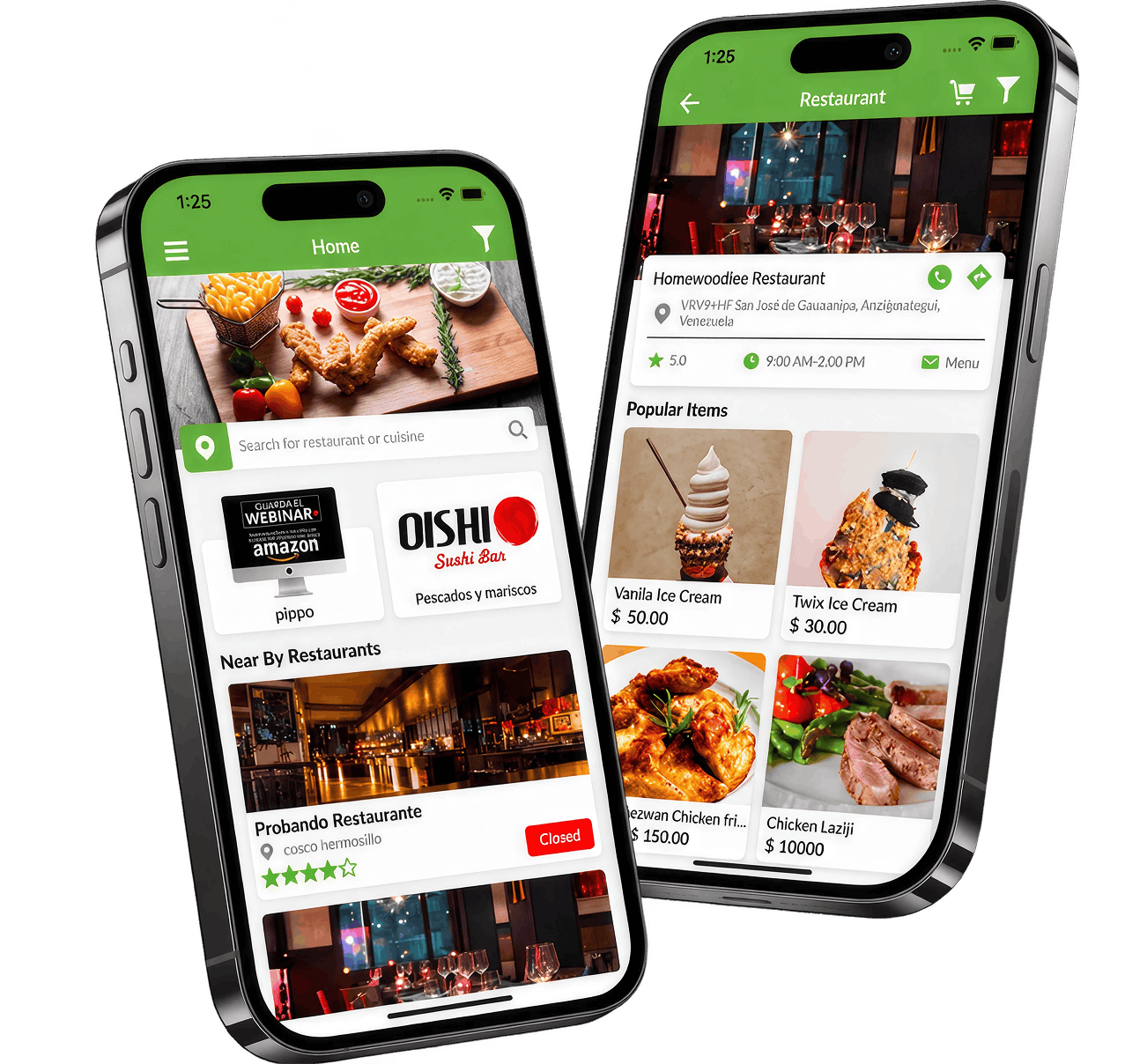 Delivery Driver mobile interface