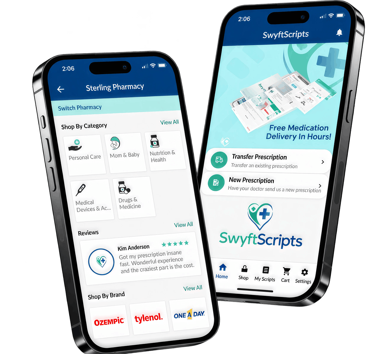 Swyft Scripts App mobile interface