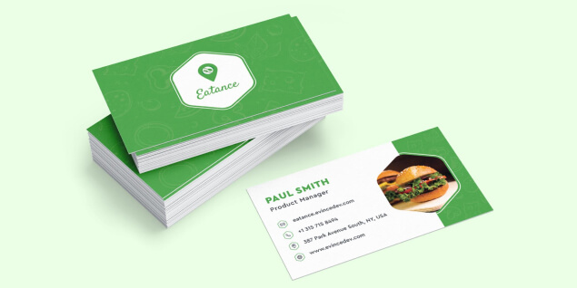Business Card Template Free Download Green colour