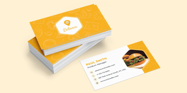 Business Card Template Free Download orange colour