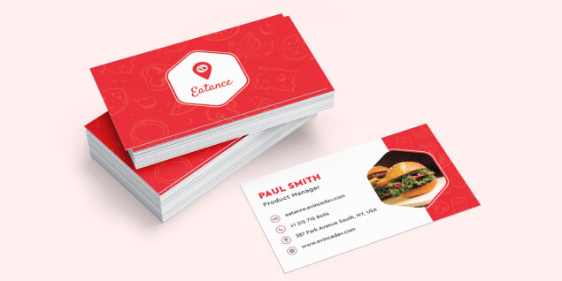 Business Card Template Free Download Red colour