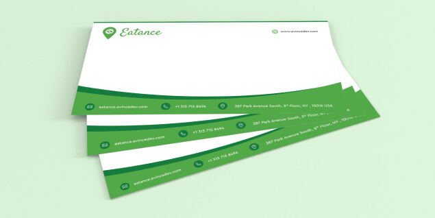 Envelope Template Free Download green color