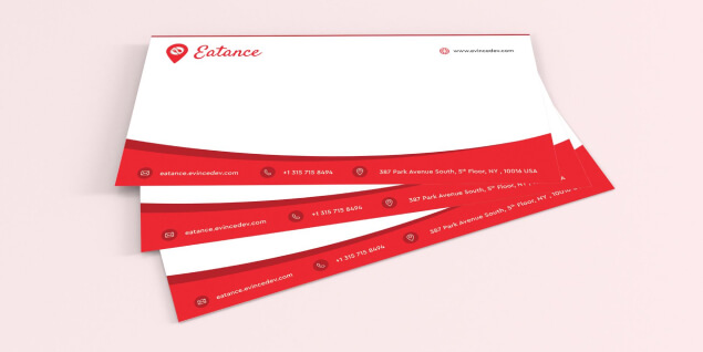 Envelope Template Free Download red color