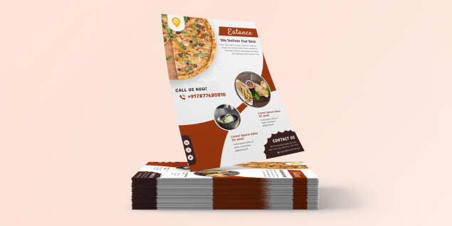 Free Restaurant Flyes Templates brown colour
