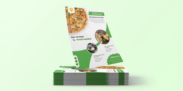 Free Restaurant Flyes Templates green colour