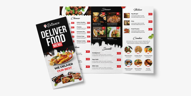Restaurant Menu Design Templates Free Download black color
