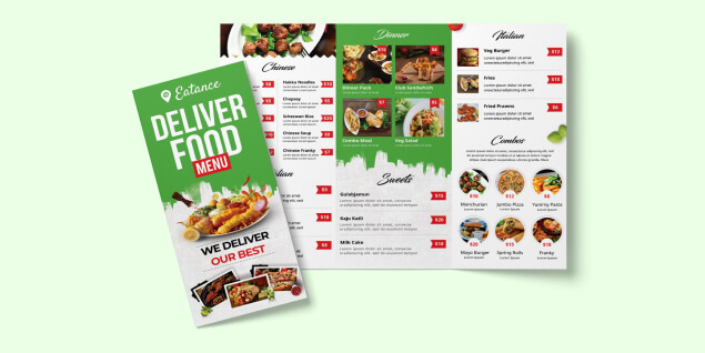Restaurant Menu Design Templates Free Download green color