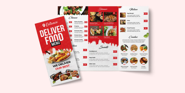 Restaurant Menu Design Templates Free Download red color