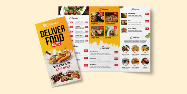Restaurant Menu Design Templates Free Download orange color