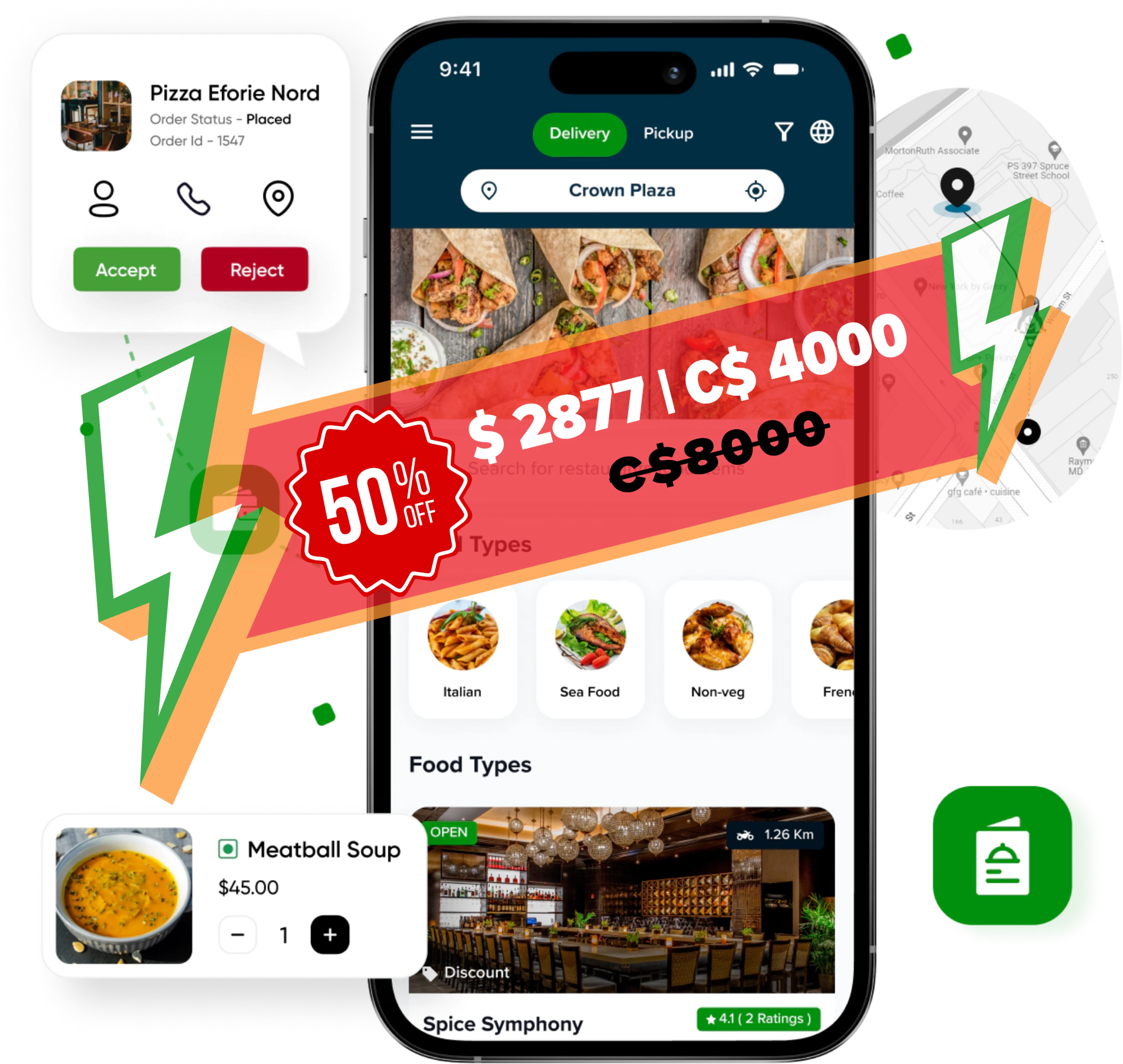 White label Multi Restaurant Food Delivery and ordering App