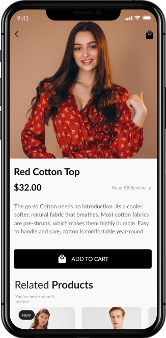 Women Red Top - Eatance Fashion app product