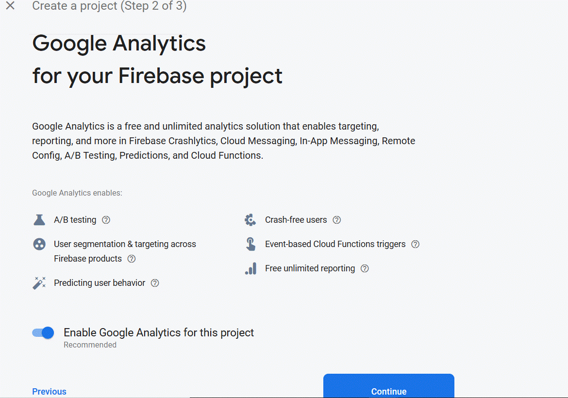 Google Analytics For Your Firebase Project