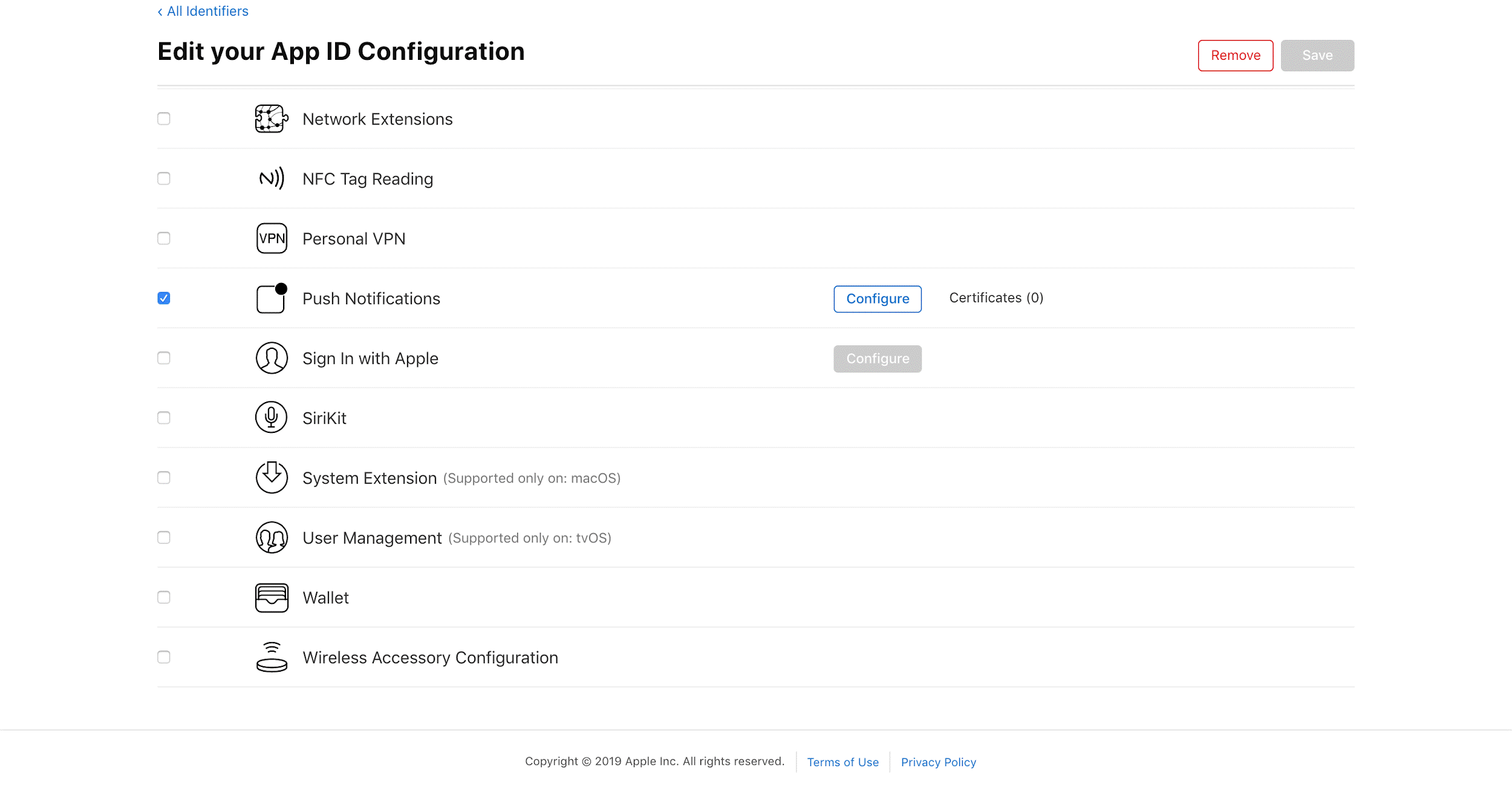 App ID Configuration