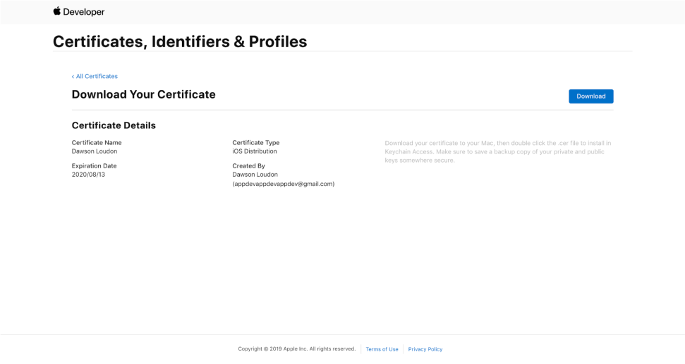 Download-certificate