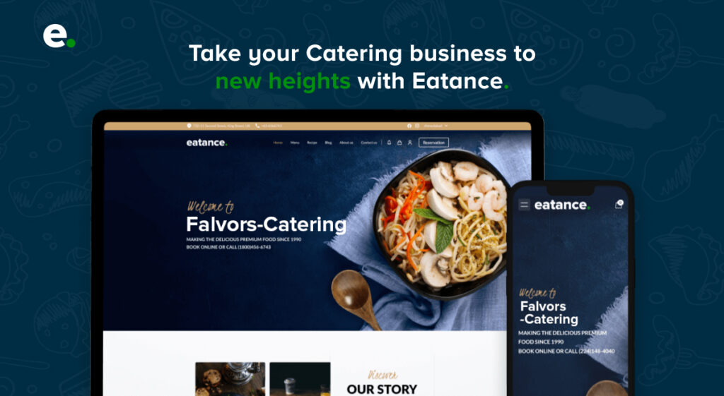 food ordering website for catering business