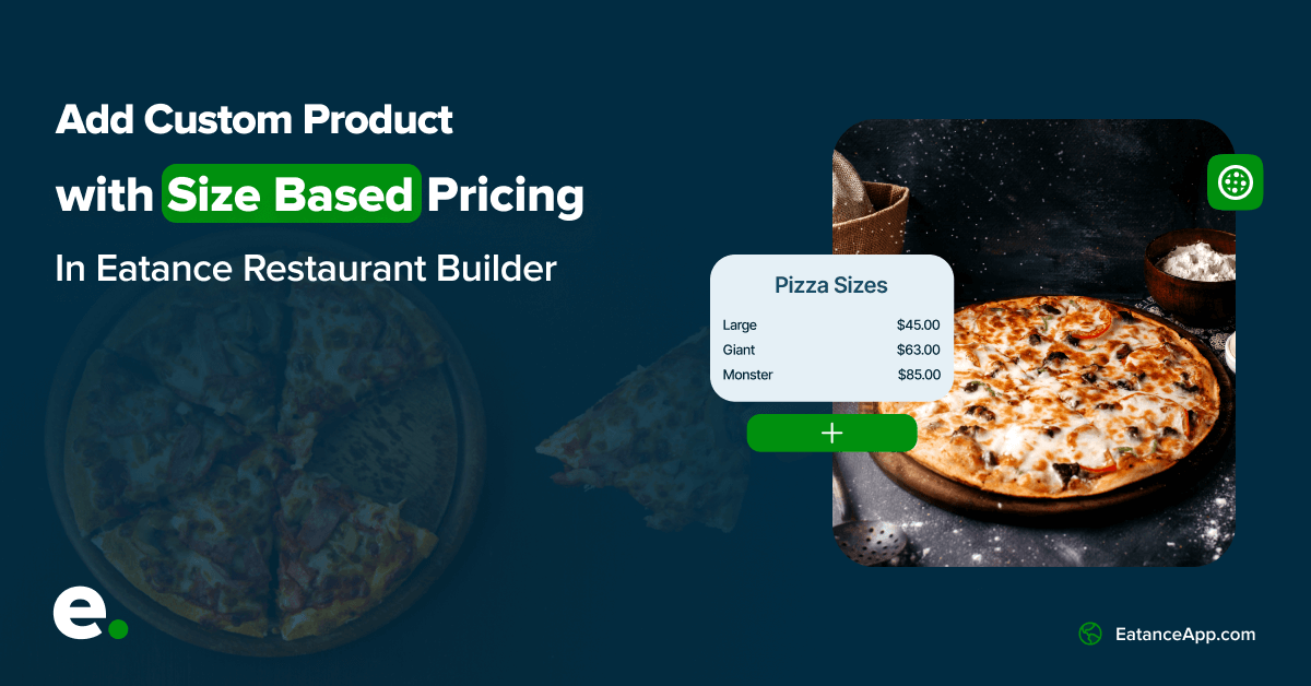 Add Custom Product with Size Based Add-On Pricing