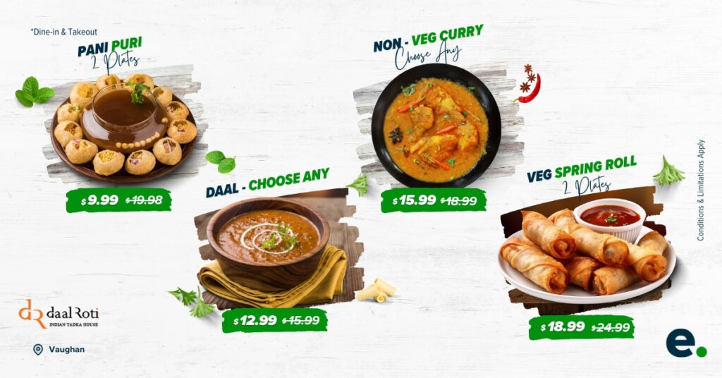 Exclusive Eatance Offers at Daal Roti